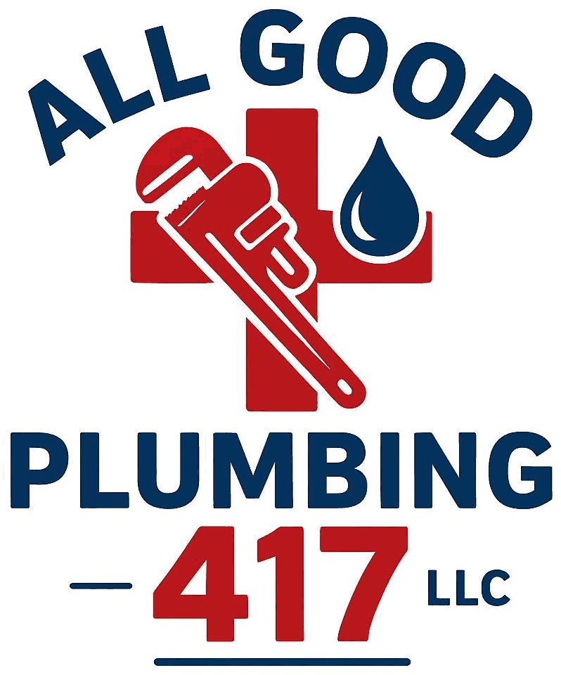 All Good Plumbing 417 LLC wrench-and-cross logo